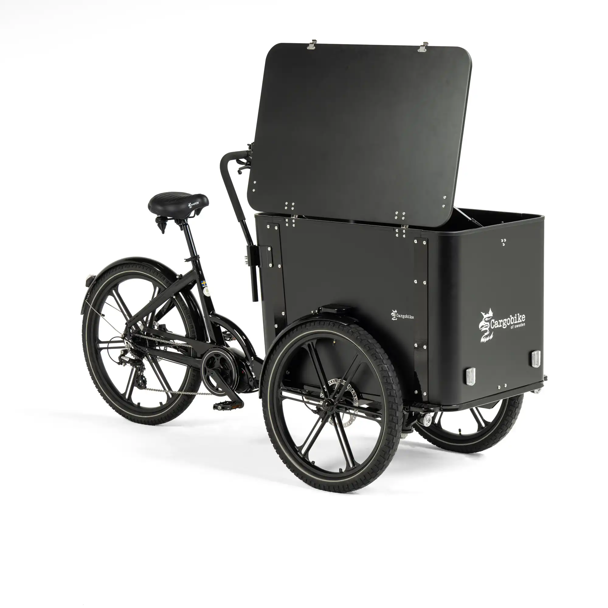 Cargo Bike Delight Box con coperchio aperto