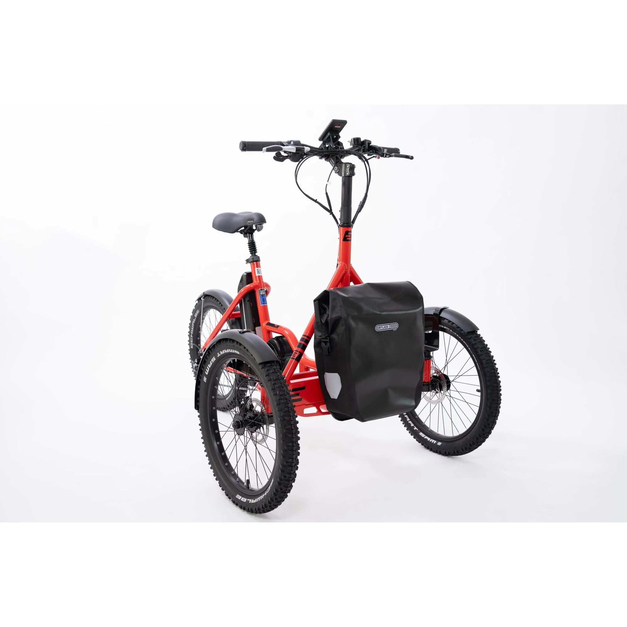 Etnnic 2.0 Model versione Adventure, triciclo adulti elettrico con borsa anteriore