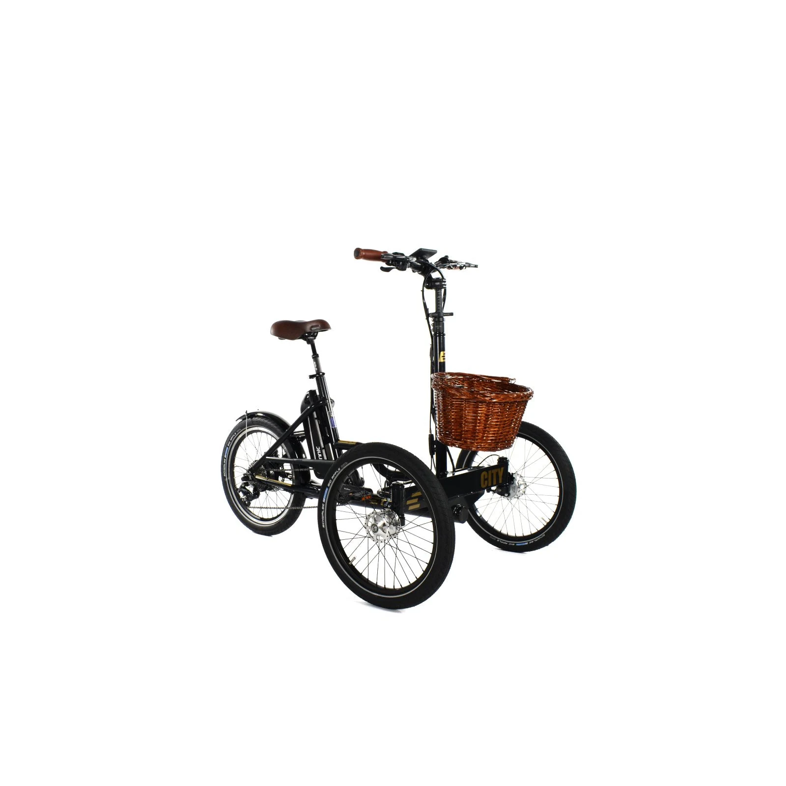 Etnnic 2.0 Model versione City, triciclo adulti elettrico per uso urbano, vista intera