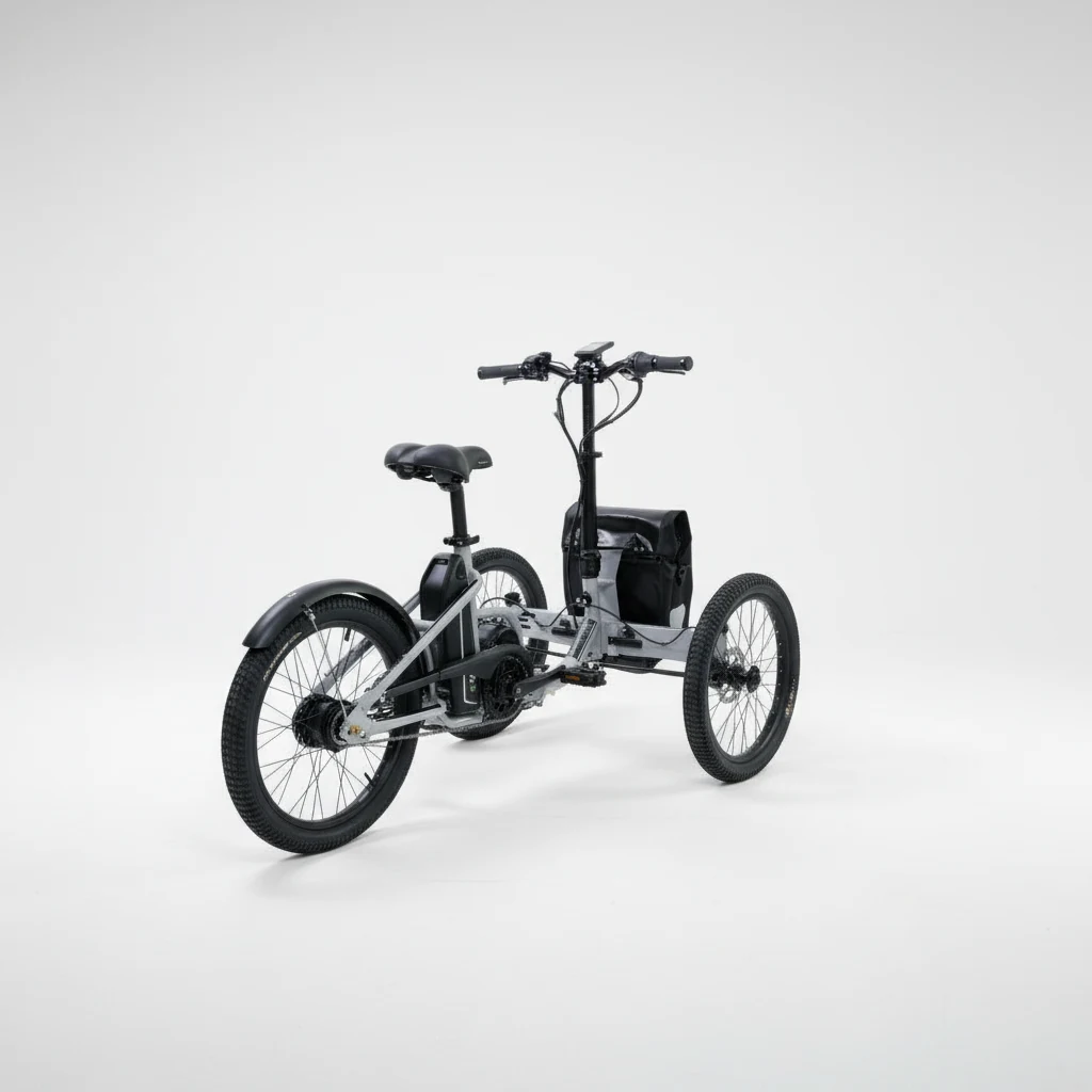 Etnnic Folding Trike 2.0, triciclo adulti, vista studio-2