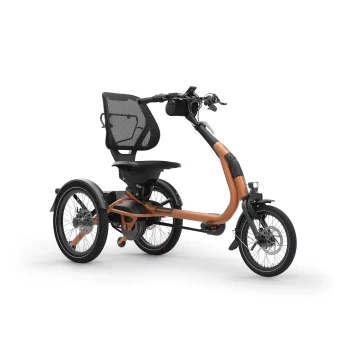 Triciclo per bassa statura Van Raam Easy Rider Compact visto di tre quarti anteriore