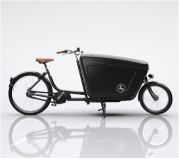 Cargo bike trasporto merci Composite nera