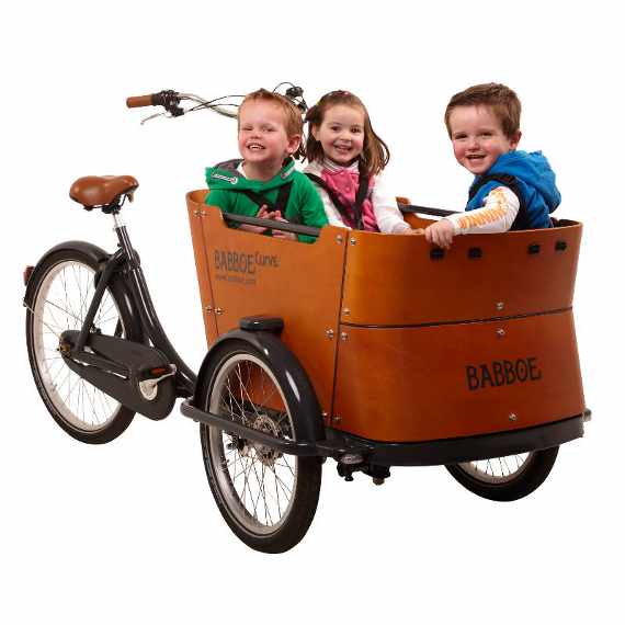 Cargobike Babboe Curve con bambini