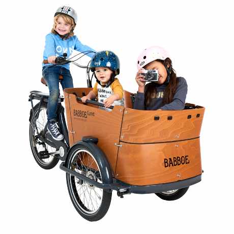 babboe e-curve cargo bike elettrica trasporto bambini
