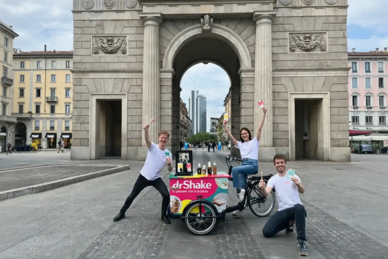 Cargo bike brandizzata per brand activation e street marketing durante eventi